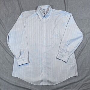 Brooks Brothers Shirt Mens 17.5 34 XL Regent Non Iron Supima Cotton Dress Button